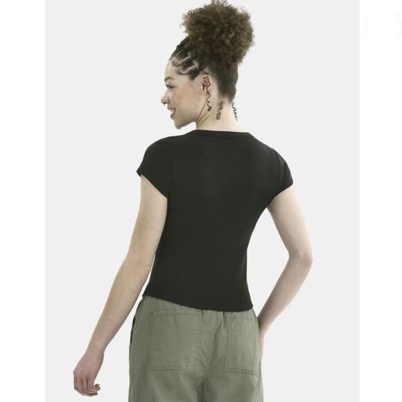 Women’s Waffle Shirt Sleeve Fitted T-Shirts 2-Pack Size L - Picture 5 of 8